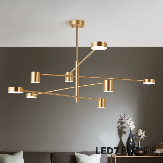 Loft Industry Modern - Brass Button Chandelier